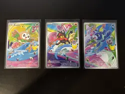 Pokemon TCG - First Partner Illustration Promo Set - Rowlet, Litten & Popplio - Image 1
