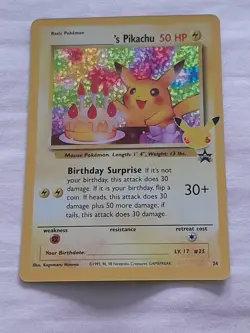 Pokemon Celebrations Classic Collection Birthday Pikachu Card - Image 1