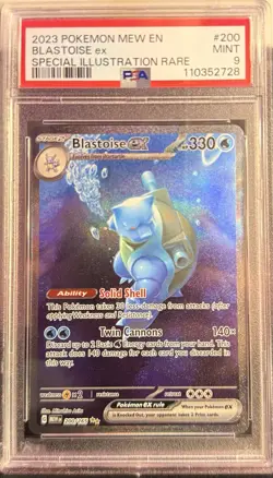 Pokemon TCG Blastoise ex 200/165 Scarlet & Violet SIR Holo PSA 9 - Image 1