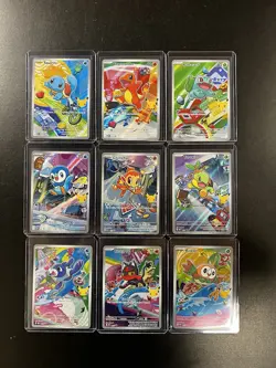 Pokemon 30th Anniversary First Partner Illustration Rare Lot Of 9 NEAR MINT - Image 1