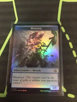 MTG Magic The Gathering Merfolk / Treasure Token Foil Jurassic Park Commander - Image 1