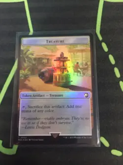 MTG Magic The Gathering Merfolk / Treasure Token Foil Jurassic Park Commander - Image 2
