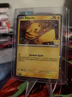 Pokemon TCG Pikachu 30th Anniversary Promo Stamped 051/163 - Image 1