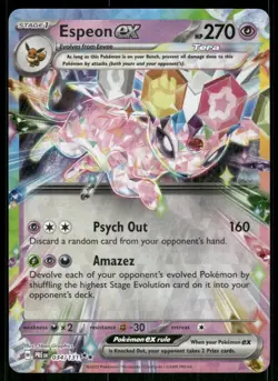 Espeon EX #34/131 2025 Scarlet & Violet White Flare Holo - Image 1
