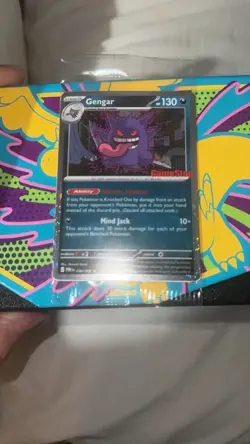 Pokemon Gengar Promo Holo Card GameStop Exclusive w/ SWIRL - Image 2