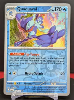 Pokemon Quaquaval #052/191 English Surging Sparks Reverse Holo - Image 1