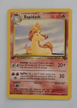 Pokemon - Rapidash Jungle 44/64 Regular 1st Edition Uncommon LP - Image 1