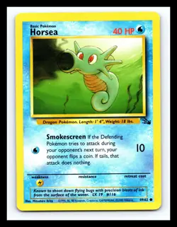 💥 HORSEA | Pokemon TCG 1999 | (Base Set) Non Holo Vintage # 49/102 - Image 1