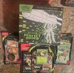 Perfect Order LOT Pokemon TCG ETB BLISTER PACKS CHECKLANE PACKS - Image 1
