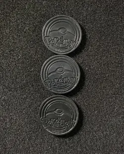 2025 Pokemon Glow In The Dark Coins Gengar Magcargo Red Yellow Lot*3 LU57 - Image 2