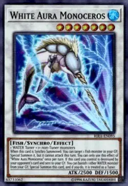 White Aura Monoceros Super Rare Rising Rampage RIRA-EN095 NM - Image 1