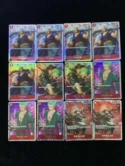 2025 One Piece TCG S-Chinese OP09-009 OP01-025 SR Roronoa Zoro Holo Lot*12 LU57 - Image 1