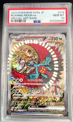 PSA 10 Roaring Moon ex SAR 218/187 sv8a Terastal Festival Japanese Pokemon Card - Image 3