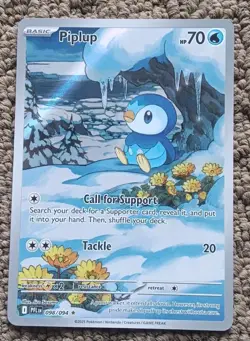 Piplup 098/094 - Phantasmal Flames - Pokemon Card - Illustration Rare - 98/94 - Image 1