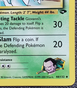 1st Edition Giovanni's Nidorina - Gym Challenge - #44/132 - Vintage Pokemon Card - Image 4