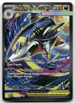Mega Sharpedo ex 127/094 Phantasmal Flames Pokemon Card TCG - Image 1