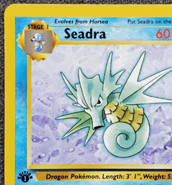 1st Edition Seadra - Fossil - #42/62 - Vintage Pokemon Card 1999 WOTC - Image 2