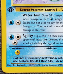 1st Edition Seadra - Fossil - #42/62 - Vintage Pokemon Card 1999 WOTC - Image 5