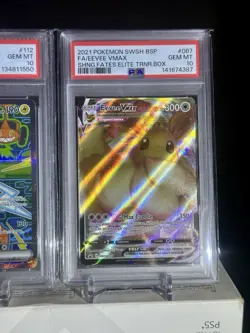 Lot Of 5 ) PSA Pokemon Cards , FA/WEAVILE , ROTOM ex, FA/EEVEE VMAX, CHARIZARD + - Image 4