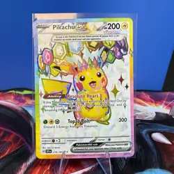 Pikachu EX 219/191 Sv08: Surging Sparks Tera Ultra Rare Holo Pokemon Card Mint - Image 1