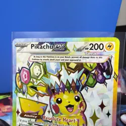 Pikachu EX 219/191 Sv08: Surging Sparks Tera Ultra Rare Holo Pokemon Card Mint - Image 3