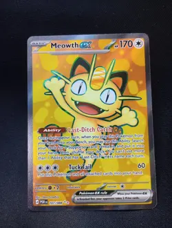 Pokemon Meowth EX Full Art Foil Rare Basic Card POR 107/088 💥 💥 PACK FRESH💥💥 - Image 1
