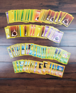 Vtg WOTC Pokemon 225 Card Lot Base Fossil 2nd Trainers Energy Worn - Image 1