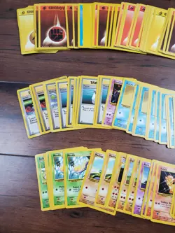 Vtg WOTC Pokemon 225 Card Lot Base Fossil 2nd Trainers Energy Worn - Image 4