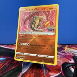 Radiant Charizard 011/078 Pokemon Go Holo Pokemon Card - Image 2