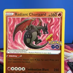 Radiant Charizard 011/078 Pokemon Go Holo Pokemon Card - Image 3