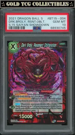 PSA 10 ⭐ Dark Broly SR Saiyan Showdown Super Card DBS DBZ Z Heroes - Image 1