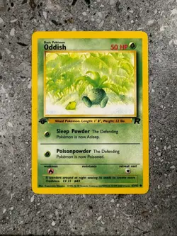 Pokemon TCG Cards 1st Edition Oddish 63/82 Team Rocket - Image 1