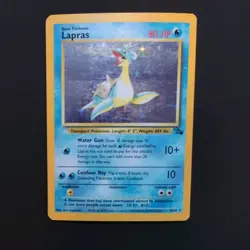 Pokemon TCG Lapras Fossil Holo Unlimited Rare Card 10/62 - Image 1