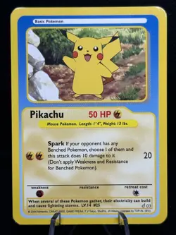 Pikachu Funskool 2004 India Pokemon Card g08 Vintage - Image 1