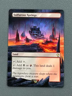Sulfurous Springs MTG Final Fantasy Commander Hand Painted Extended Altered Art - Image 1