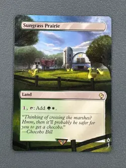 Sungrass Prairie 428 MTG Final Fantasy Commander Hand Painted Altered Art Jeckho - Image 1