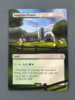 Sungrass Prairie 428 MTG Final Fantasy Commander Hand Painted Altered Art Jeckho - Image 2