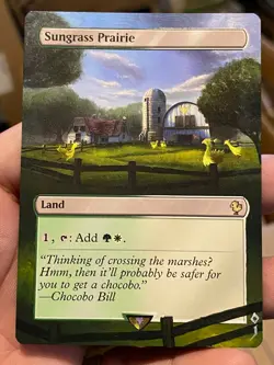 Sungrass Prairie 428 MTG Final Fantasy Commander Hand Painted Altered Art Jeckho - Image 3