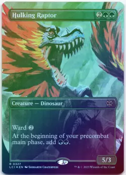Hulking Raptor (Borderless) Foil R The Lost Caverns of Ixalan 327 NM - Image 1