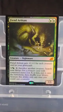 Magic: The Gathering Fiend Artisan Black/Green Foil Ikoria 220/274 - Image 1