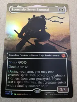 Leonardo, Sewer Samurai - Foil (Borderless) Teenage Mutant Ninja Turtles - Mtg - Image 1