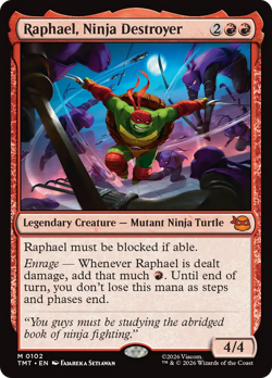 Raphael, Ninja Destroyer (FOIL) x1 - MTG Teenage Mutant Ninja Turtles TMT #102 - Image 1