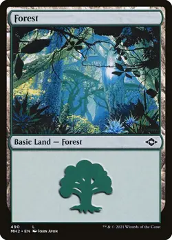 Forest (490) x1 1x ETCHED FOIL Modern Horizons 2 NM MTG - Image 1