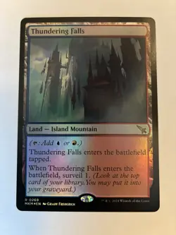 MTG Magic MKM Murders Karlov Foil Rare English THUNDERING FALLS NM - Image 1
