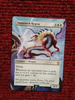 Sunscorch Regent MTG Final Fantasy Commander Hand Painted Borderless Altered Art - Image 2