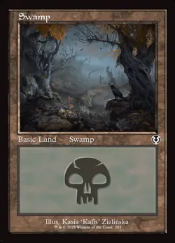 MTG Innistrad Remastered RETRO BORDER L Swamp #0293 PLAYSET 4X X4 - Image 1