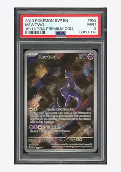 Pokemon PSA 9 Mewtwo Promo 2023 052 #151 SVP Ultra-Premium Coll English - Image 1