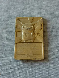 1999 Burger King Pokemon Limited Edition 23k Gold Plated Pikachu or Poliwhirl - Image 5