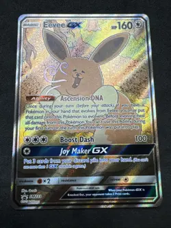 Pokemon TCG Eevee GX SM233 Full Art Promo Black Star Ultra Rare Holo** - Image 1