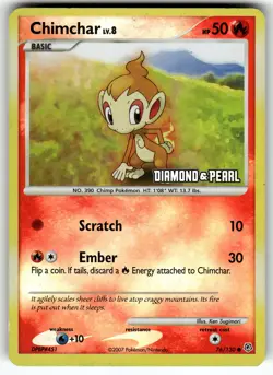 Chimchar - [Diamond & Pearl] 076/130 Burger King Promos LP Pokemon Card TCG - Image 1